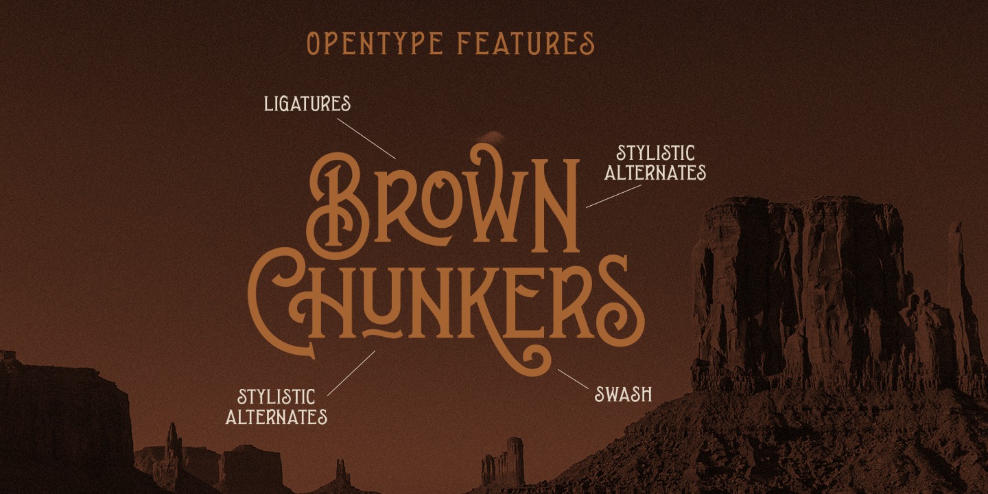 Beispiel einer Brown Chunkers-Schriftart #3